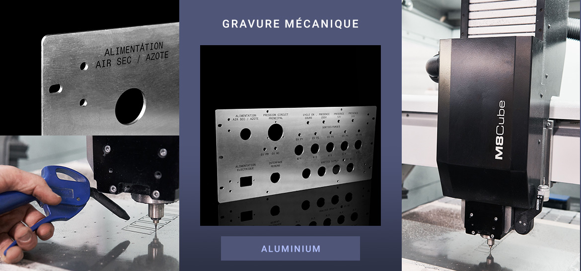 Gravure mécanique – Aluminium