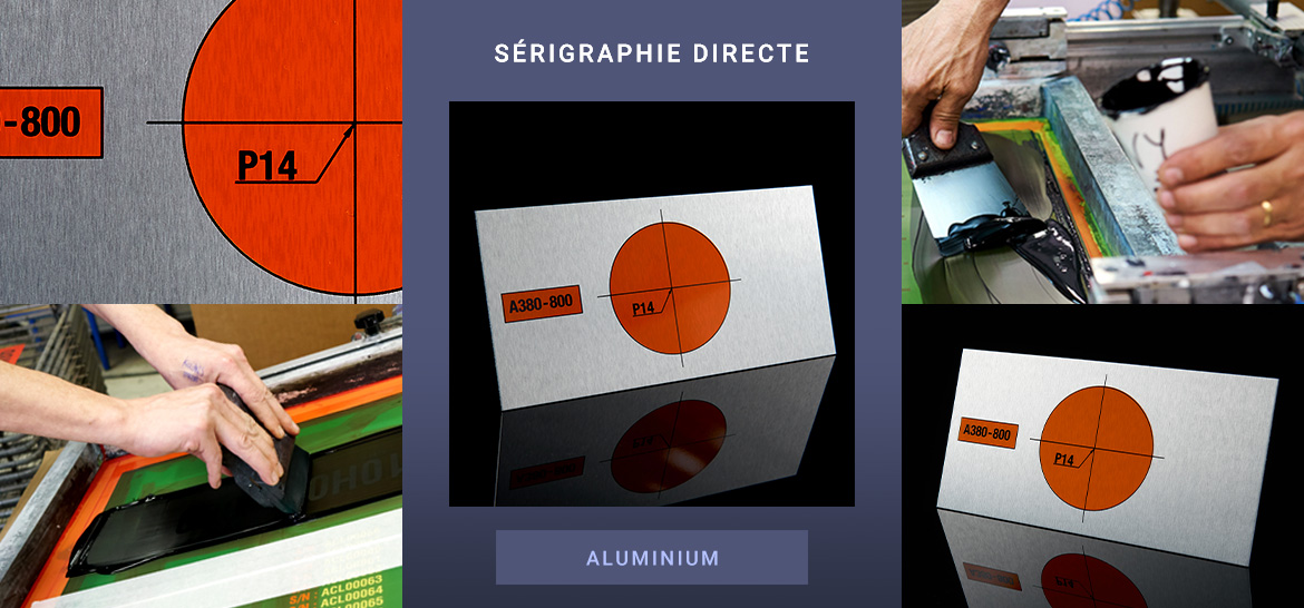 Sérigraphie directe – Aluminium