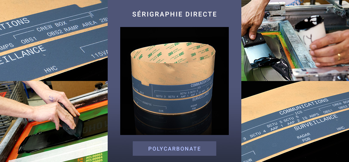 Sérigraphie directe – Polycarbonate